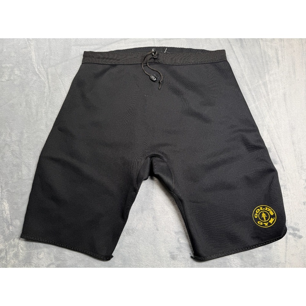 Gold's Gym Neoprene Compression Shorts Mens L/XL Black Logo Fitness Workout